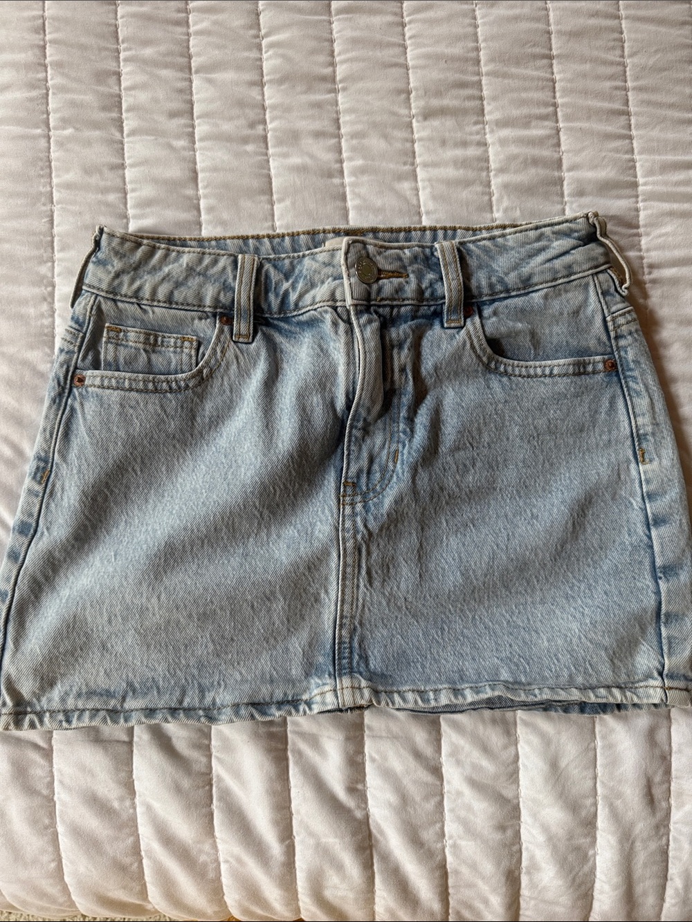 PacSun Light Blue Denim Mini Skirt